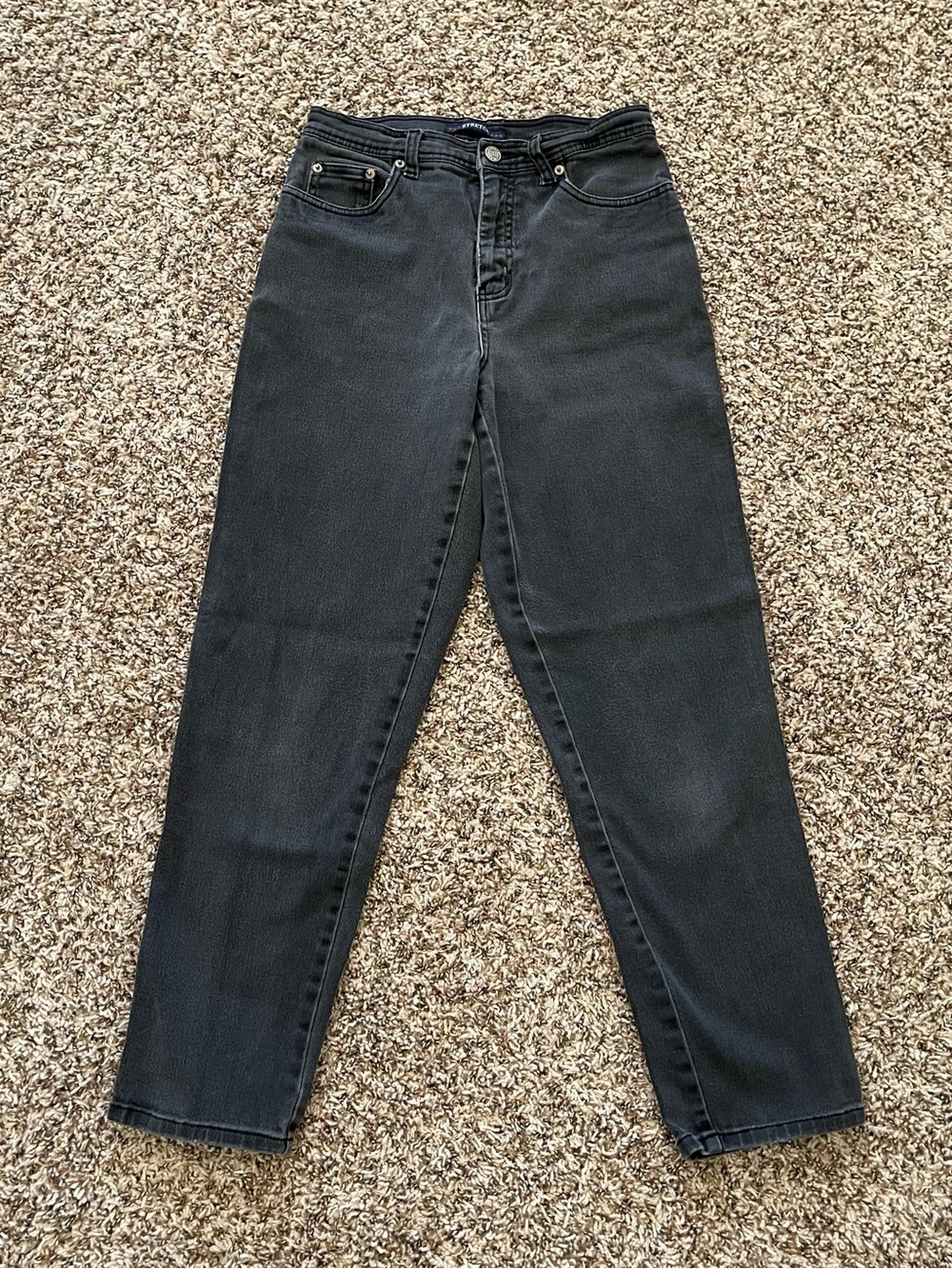 Vintage Bill Blass Jeans Stretch Black Easyโ Fit Denim Women's Size 4 Reg 90s